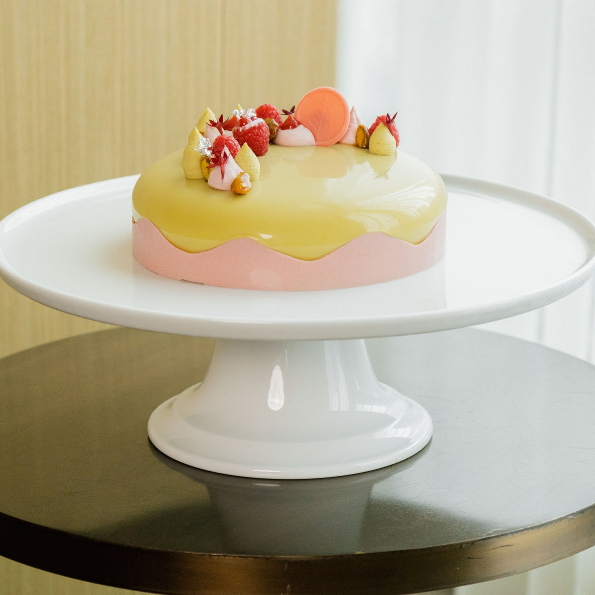 Pistachio and Raspberry Cake