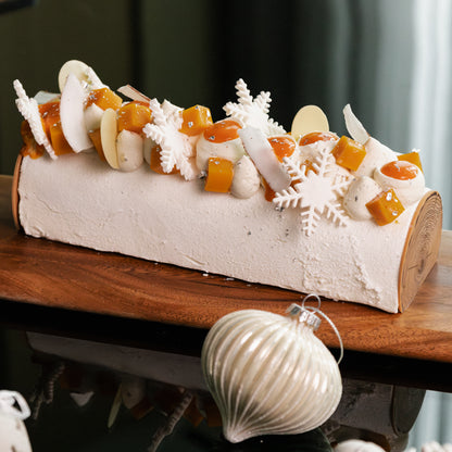 Coconut Mango Yule Log